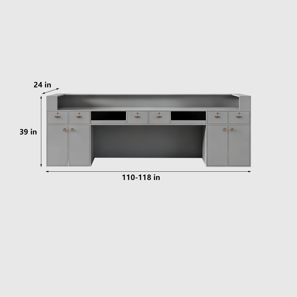 Nordic Style Luxury Beauty Salon Reception Desk - image 10