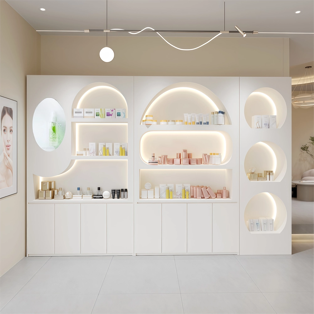 Elegant Cosmetic Showcase with LED Lighting - image 3