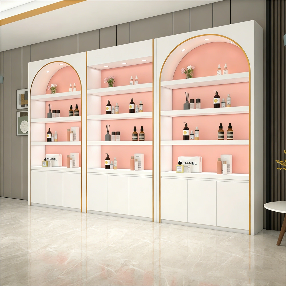 Glass Makeup Display Cabinet with Shelving Unit - image 8