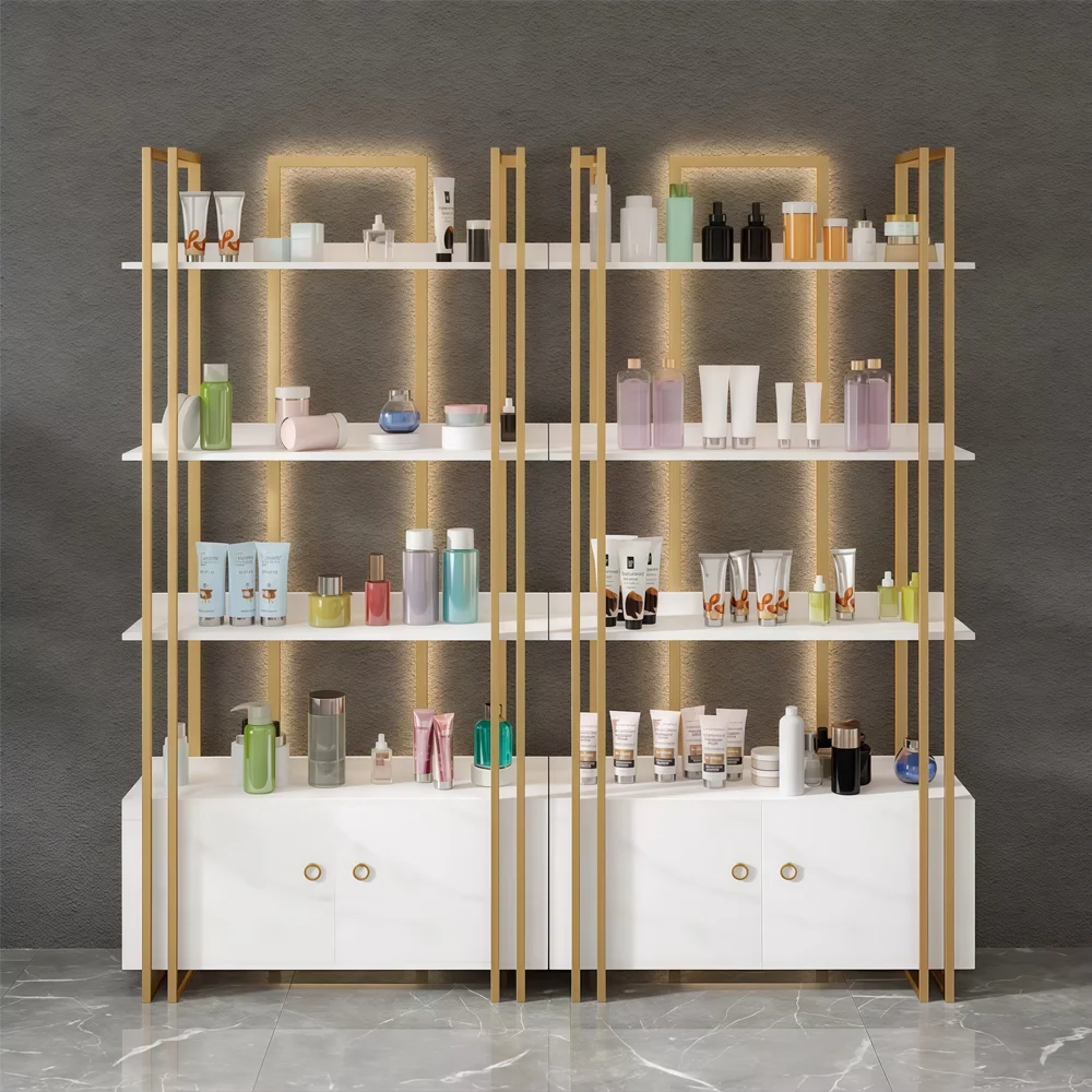 Minimalist Lighted Display Shelf for Beauty Salon - image 8
