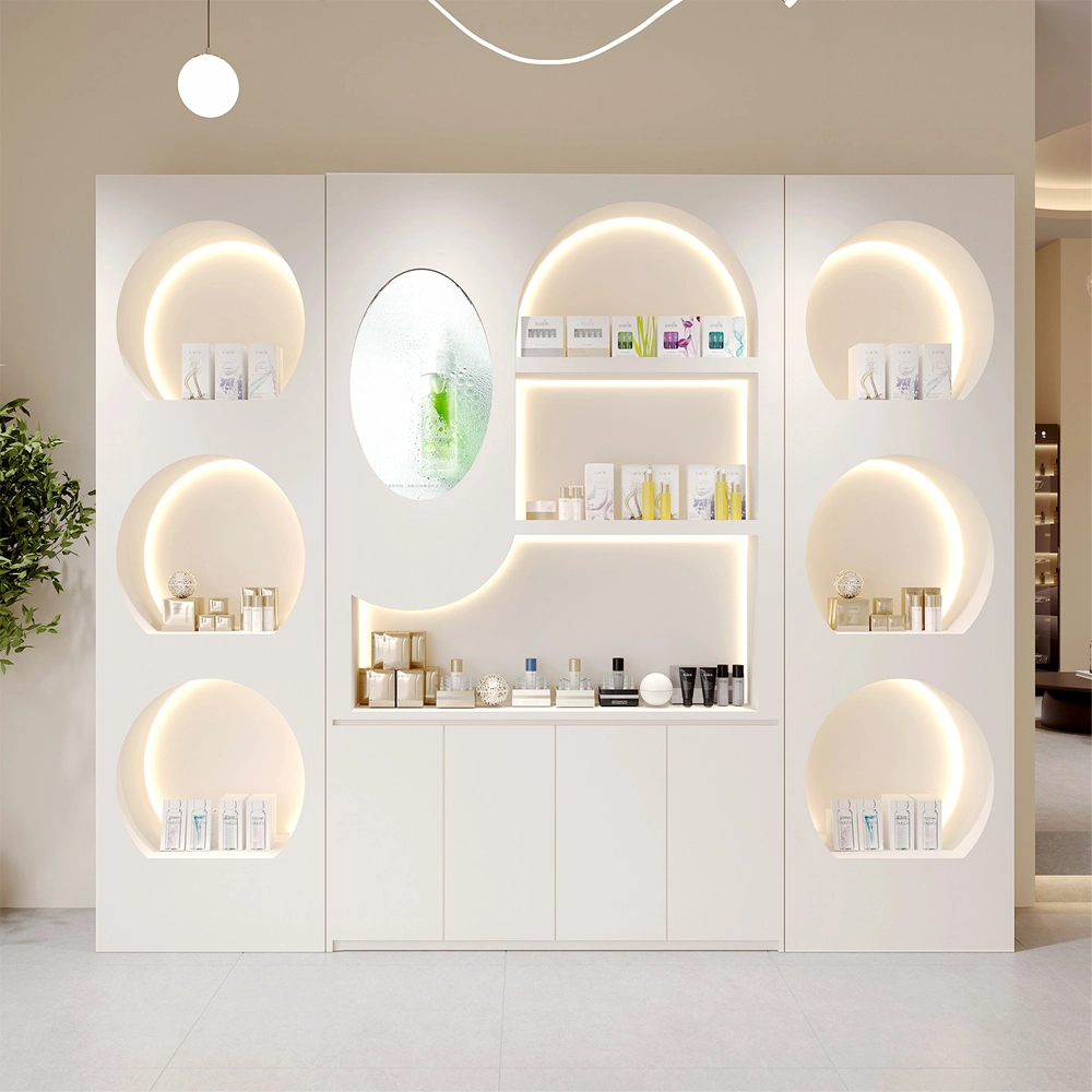 Elegant Cosmetic Showcase with LED Lighting - image 4