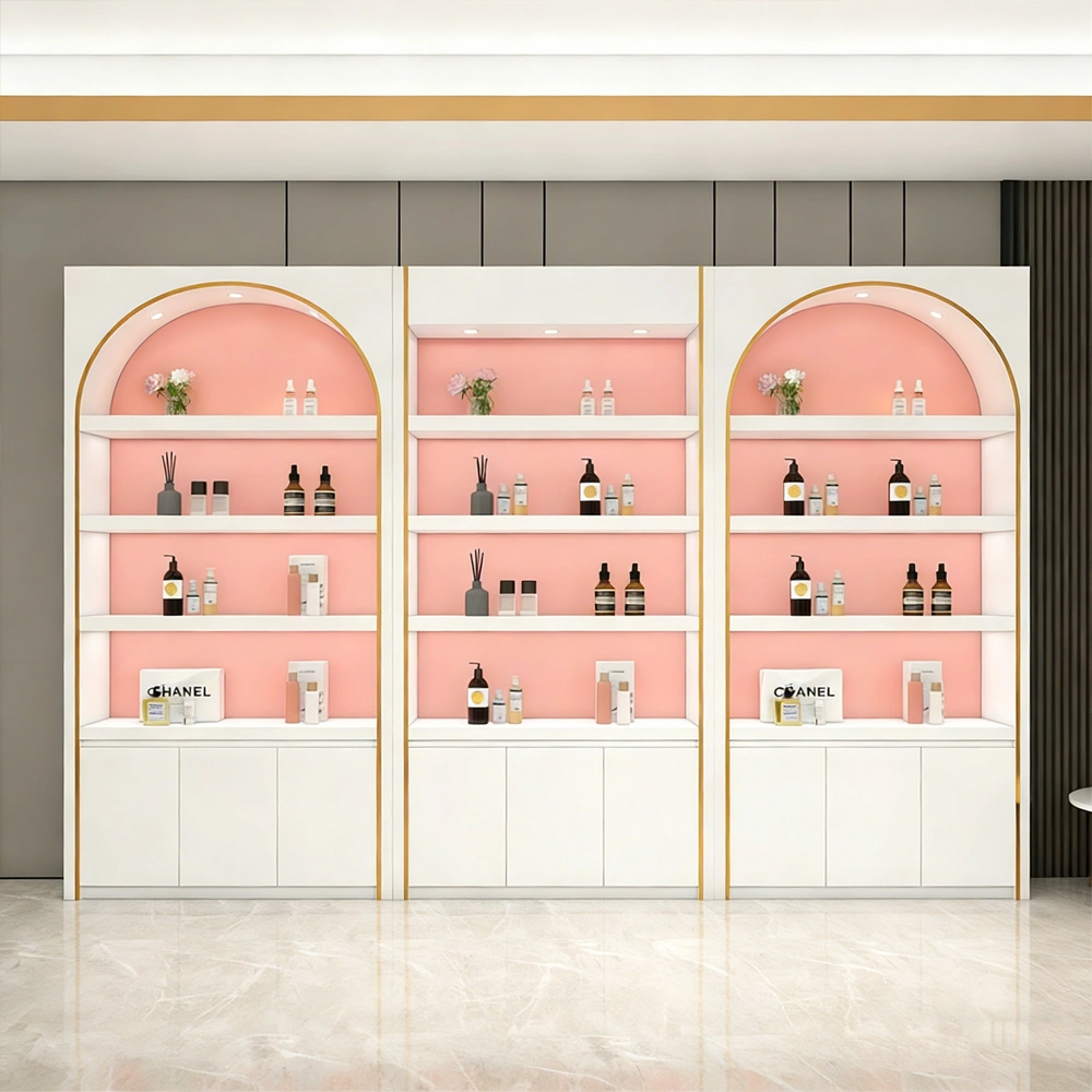 Glass Makeup Display Cabinet with Shelving Unit - image 9