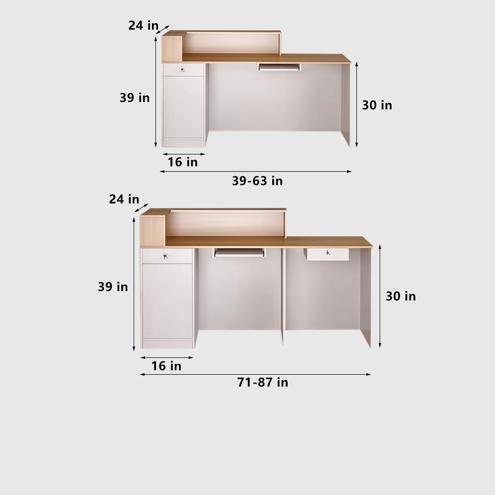 Small Modern Front Counter with Storage Cabinet - image 6