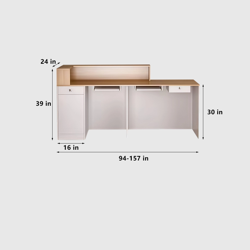 Small Modern Front Counter with Storage Cabinet - image 7