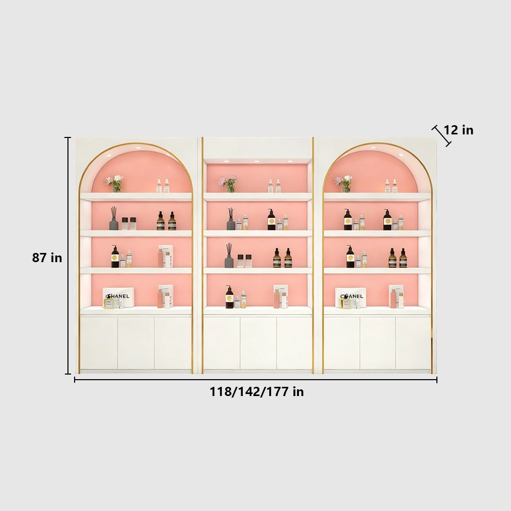 Glass Makeup Display Cabinet with Shelving Unit - image 14