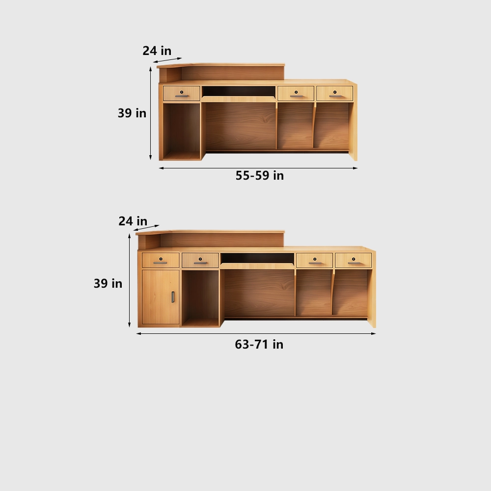 Vintage Style Wood Bar Counter for Drink Shops - image 7