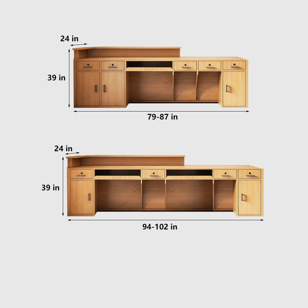 Vintage Style Wood Bar Counter for Drink Shops - image 8