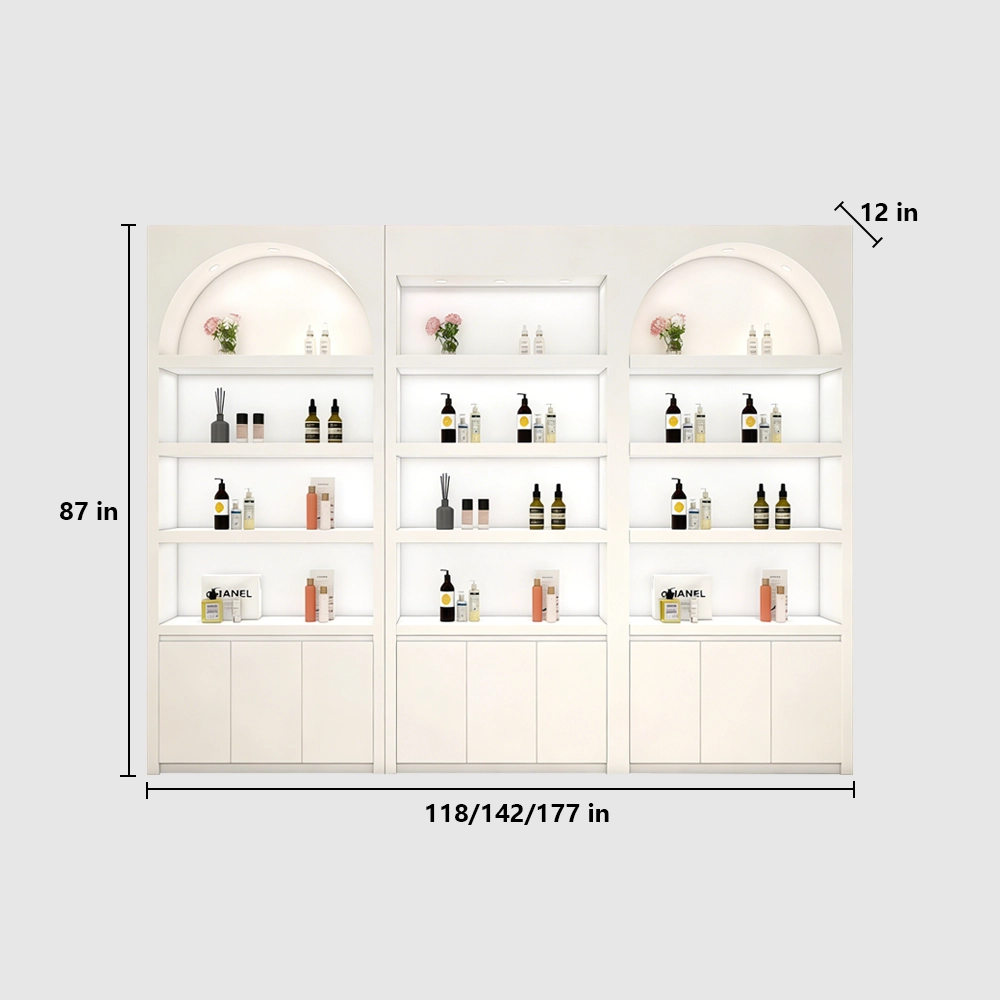 Glass Makeup Display Cabinet with Shelving Unit - image 16