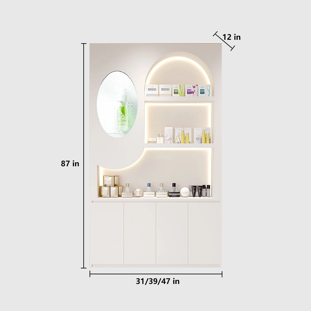 Elegant Cosmetic Showcase with LED Lighting - image 11