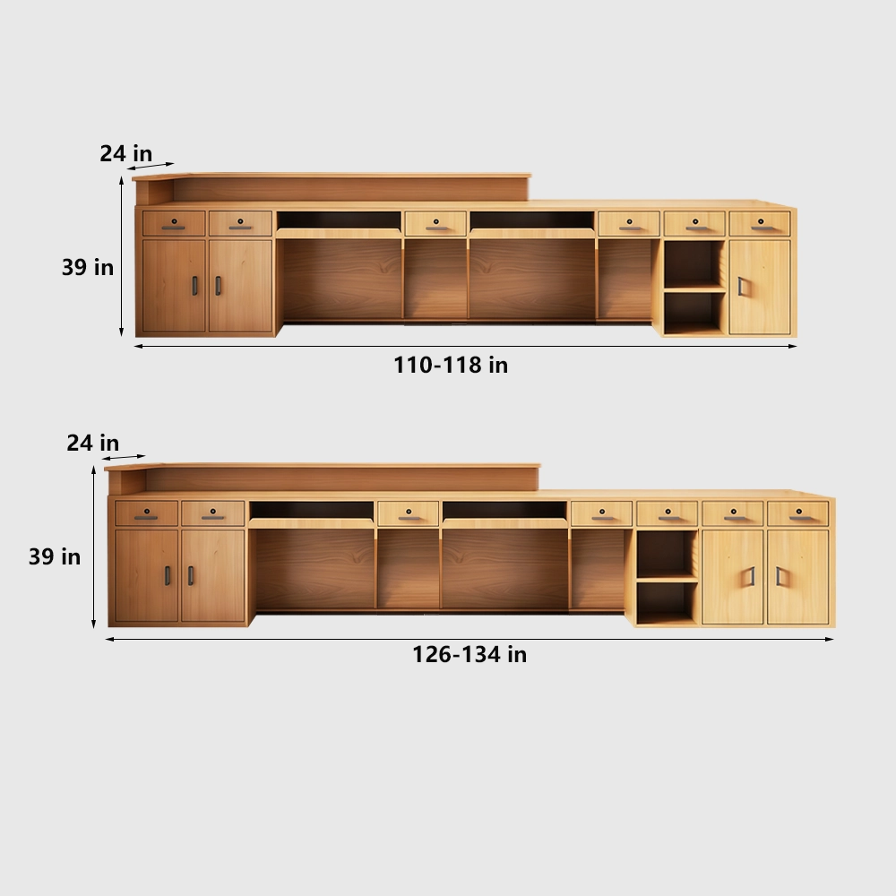 Vintage Style Wood Bar Counter for Drink Shops - image 9