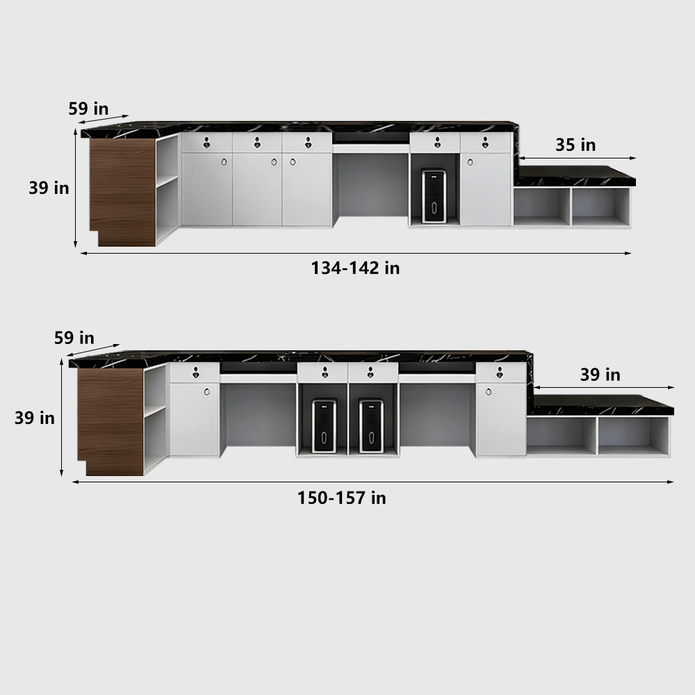 Retro Style Corner Reception Counter - image 9