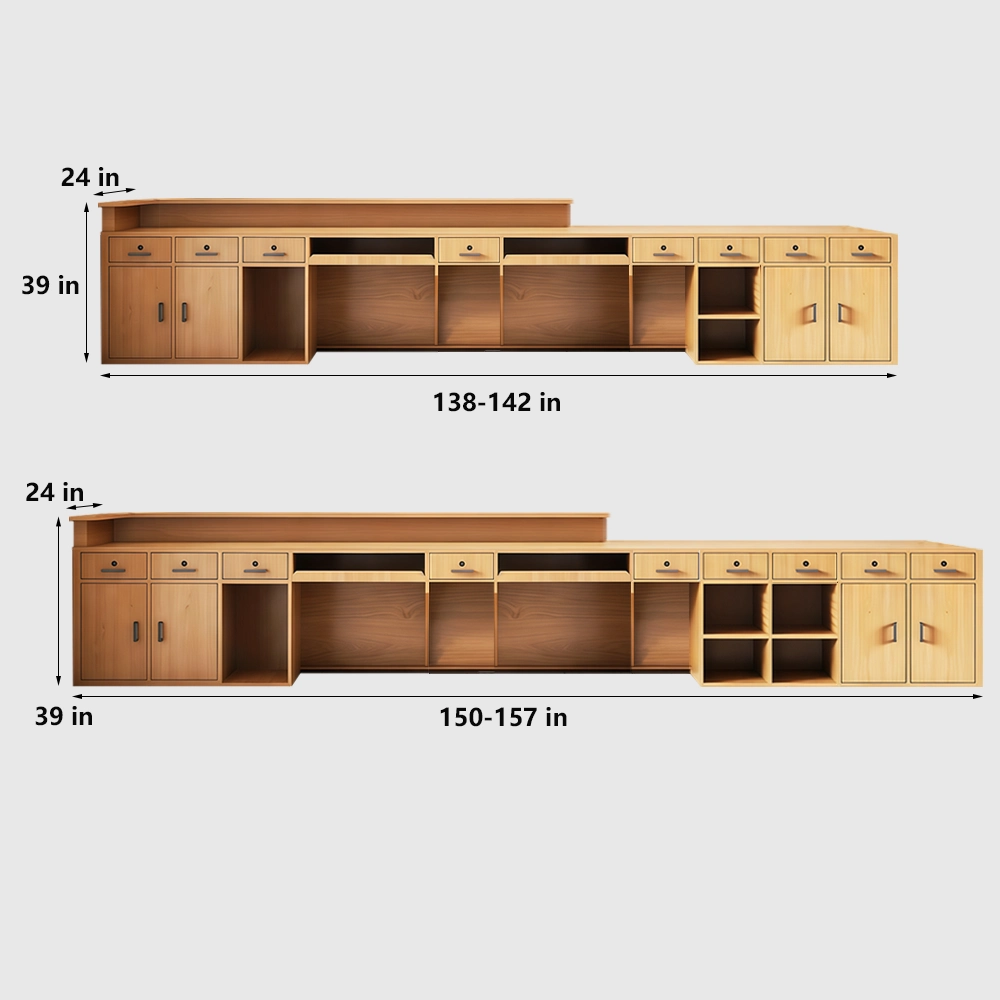 Vintage Style Wood Bar Counter for Drink Shops - image 10