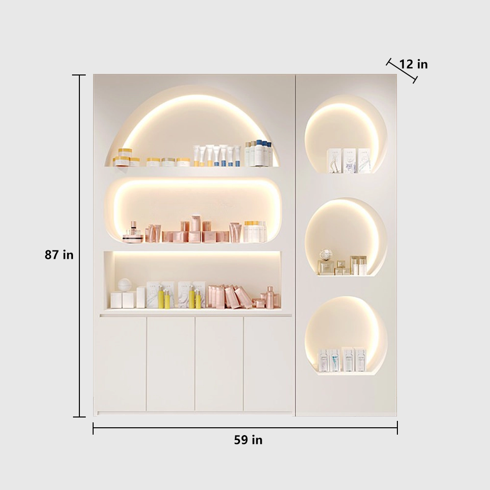 Elegant Cosmetic Showcase with LED Lighting - image 12