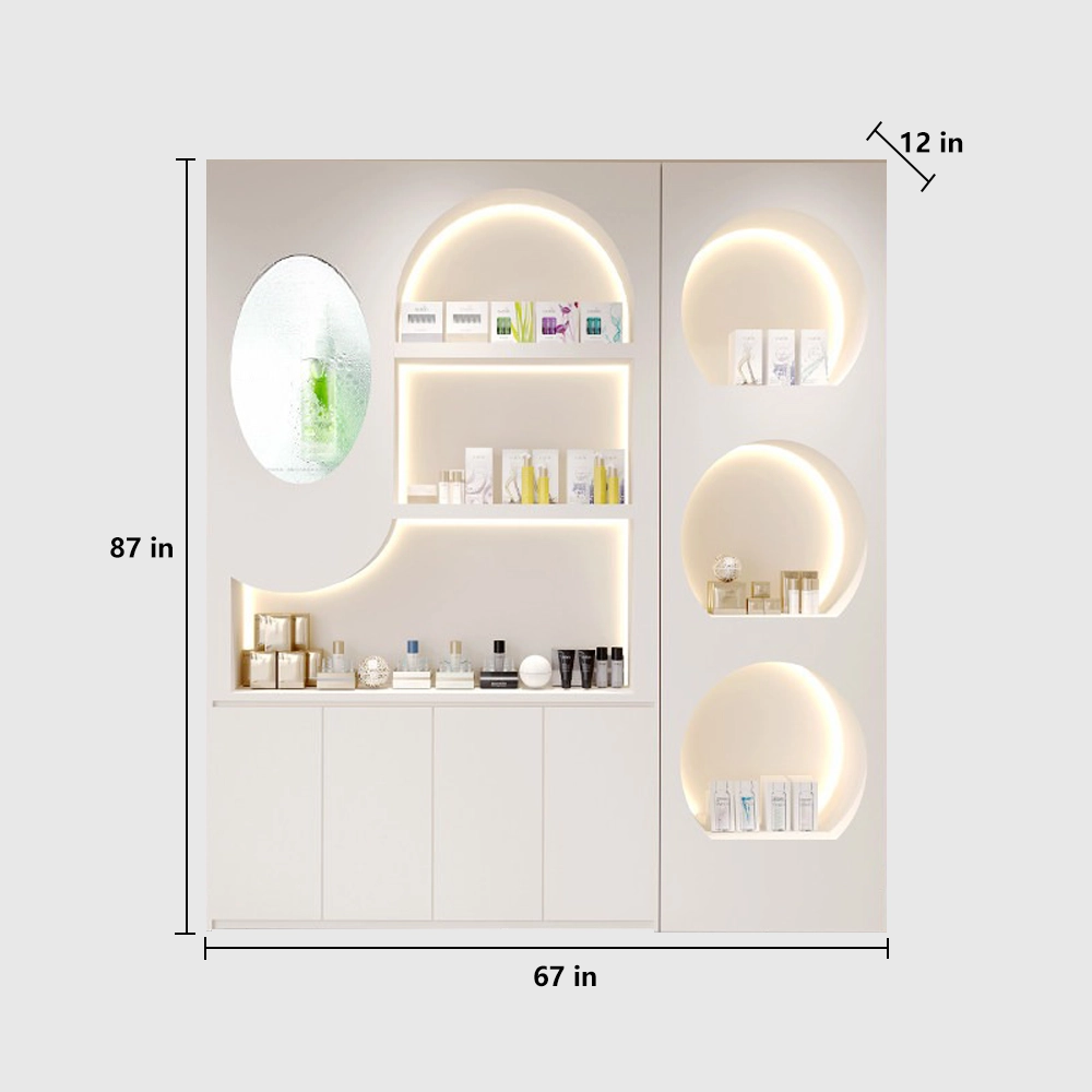 Elegant Cosmetic Showcase with LED Lighting - image 13