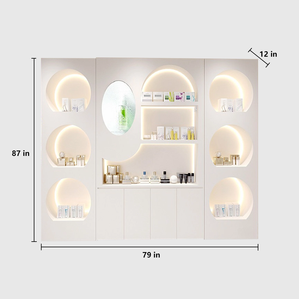 Elegant Cosmetic Showcase with LED Lighting - image 14