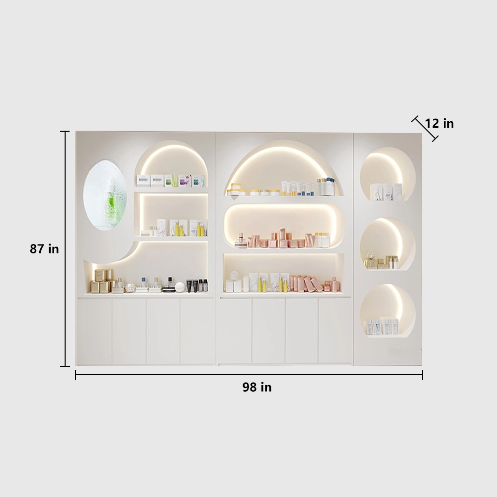 Elegant Cosmetic Showcase with LED Lighting - image 15
