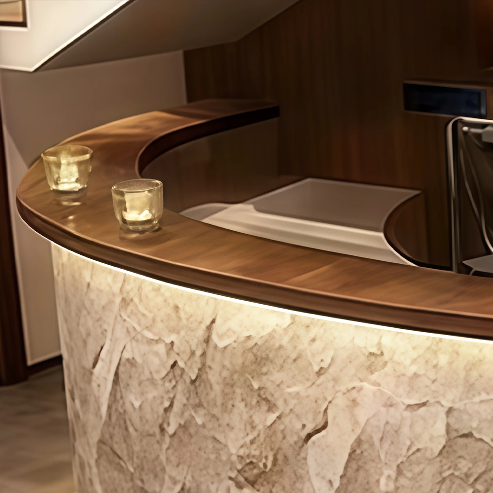 Vintage Curved Bar Counter for Pubs & Coffee Shops - image 6