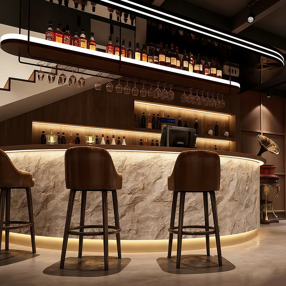 Vintage Curved Bar Counter for Pubs & Coffee Shops - image 3