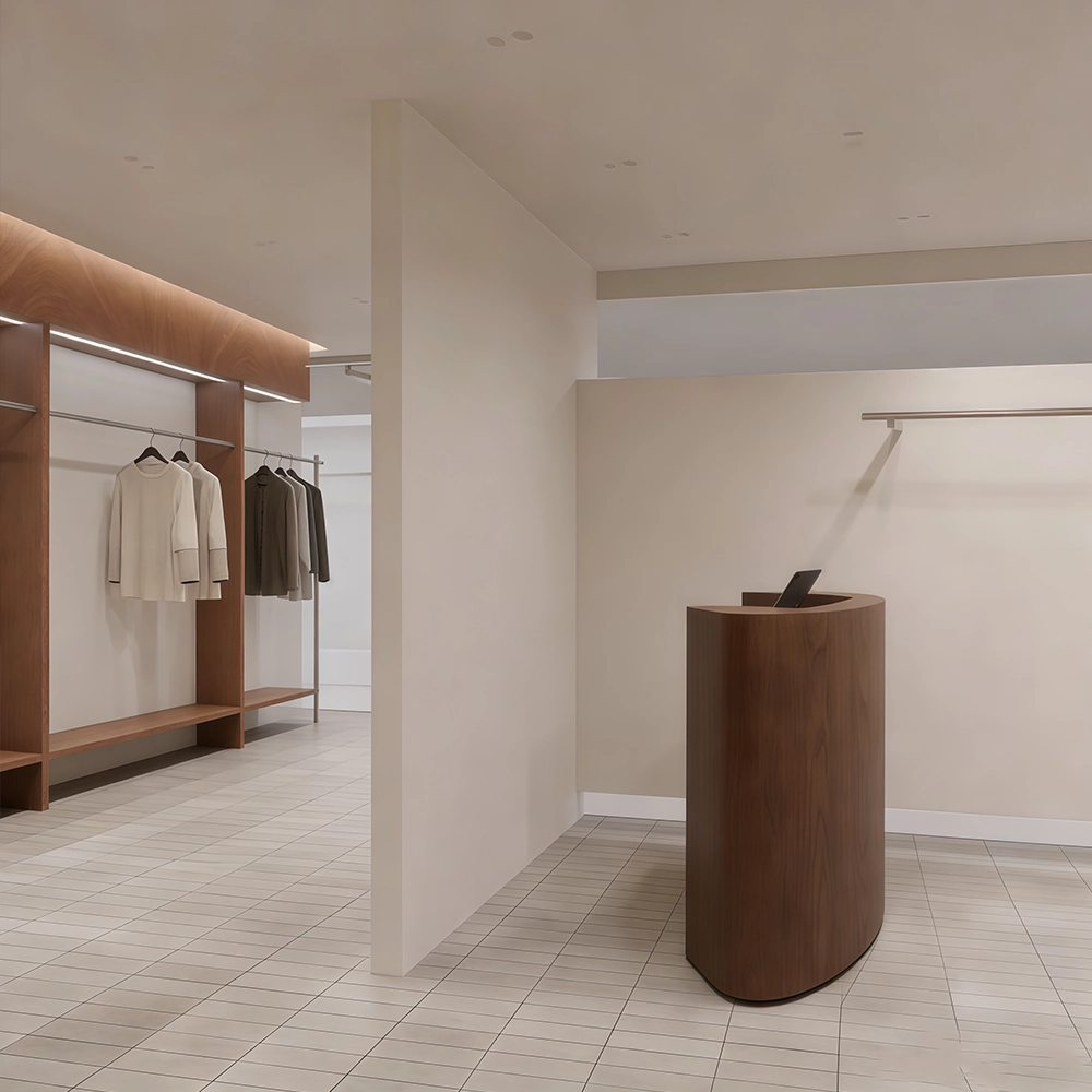 Walnut Oval Counter for Boutique & Clothing Stores - image 2
