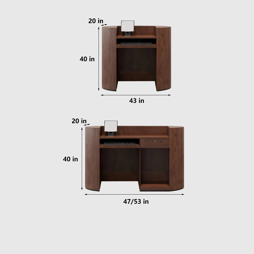 Walnut Oval Counter for Boutique & Clothing Stores - image 6