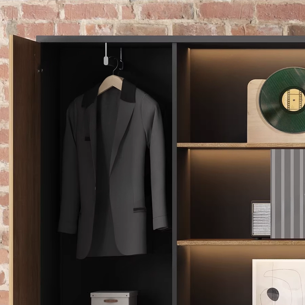 Wooden Office Cabinet with Partition Shelves - image 4