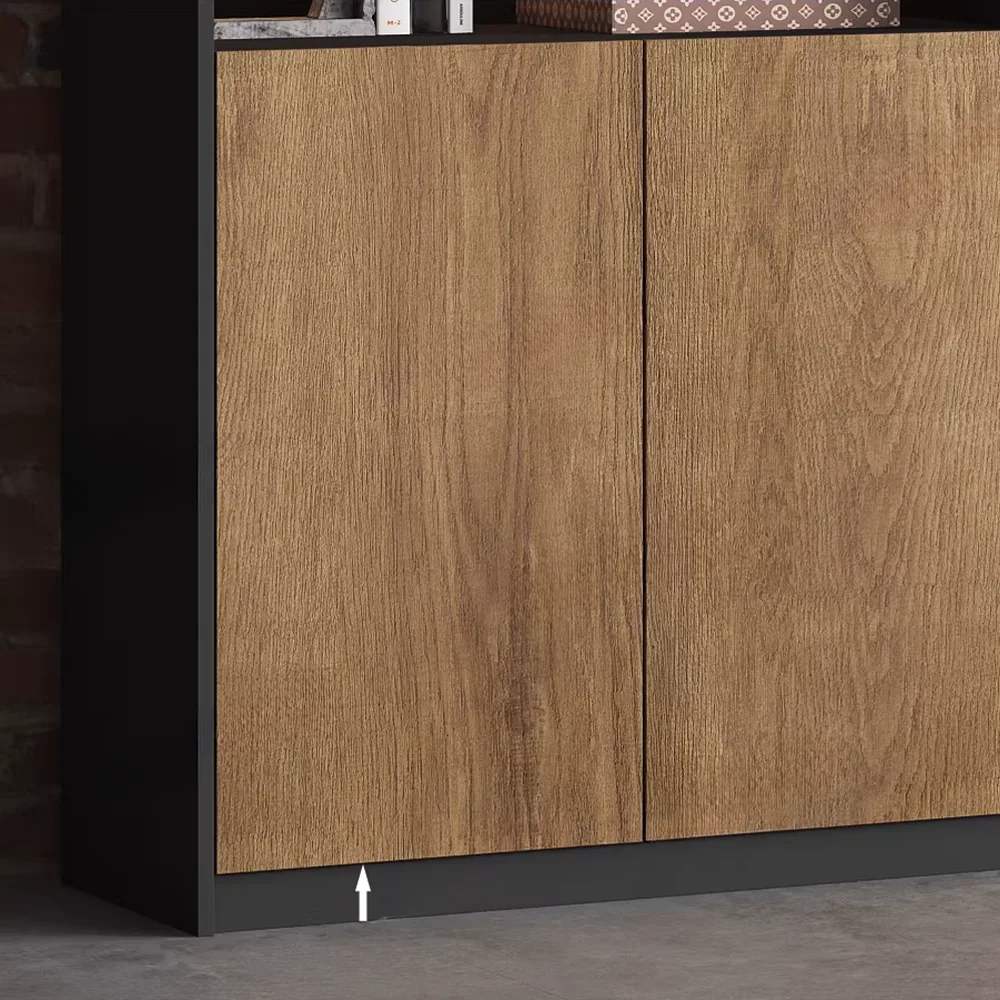 Wooden Office Cabinet with Partition Shelves - image 6