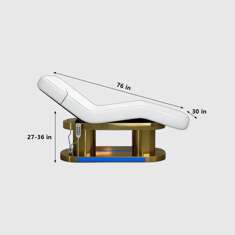 Electric Gold Stainless Steel Bed for Massage & Tattoo - image 7