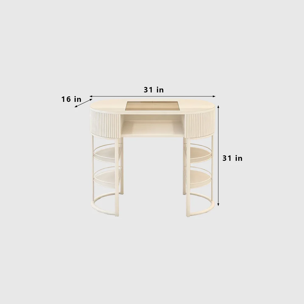 Japanese Style Cream Marble Nail Desk - image 6