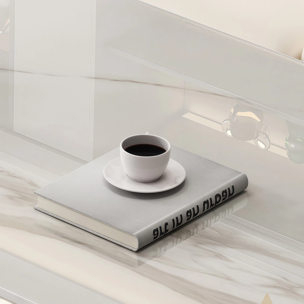 Cream Desk Modern Office Desk - image 6