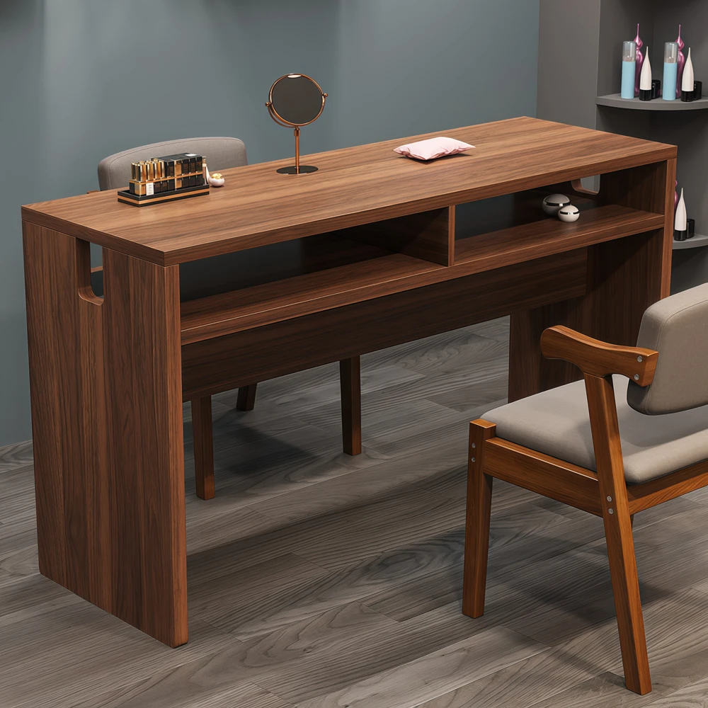 Antique Style Nail Station with Shelves - image 3