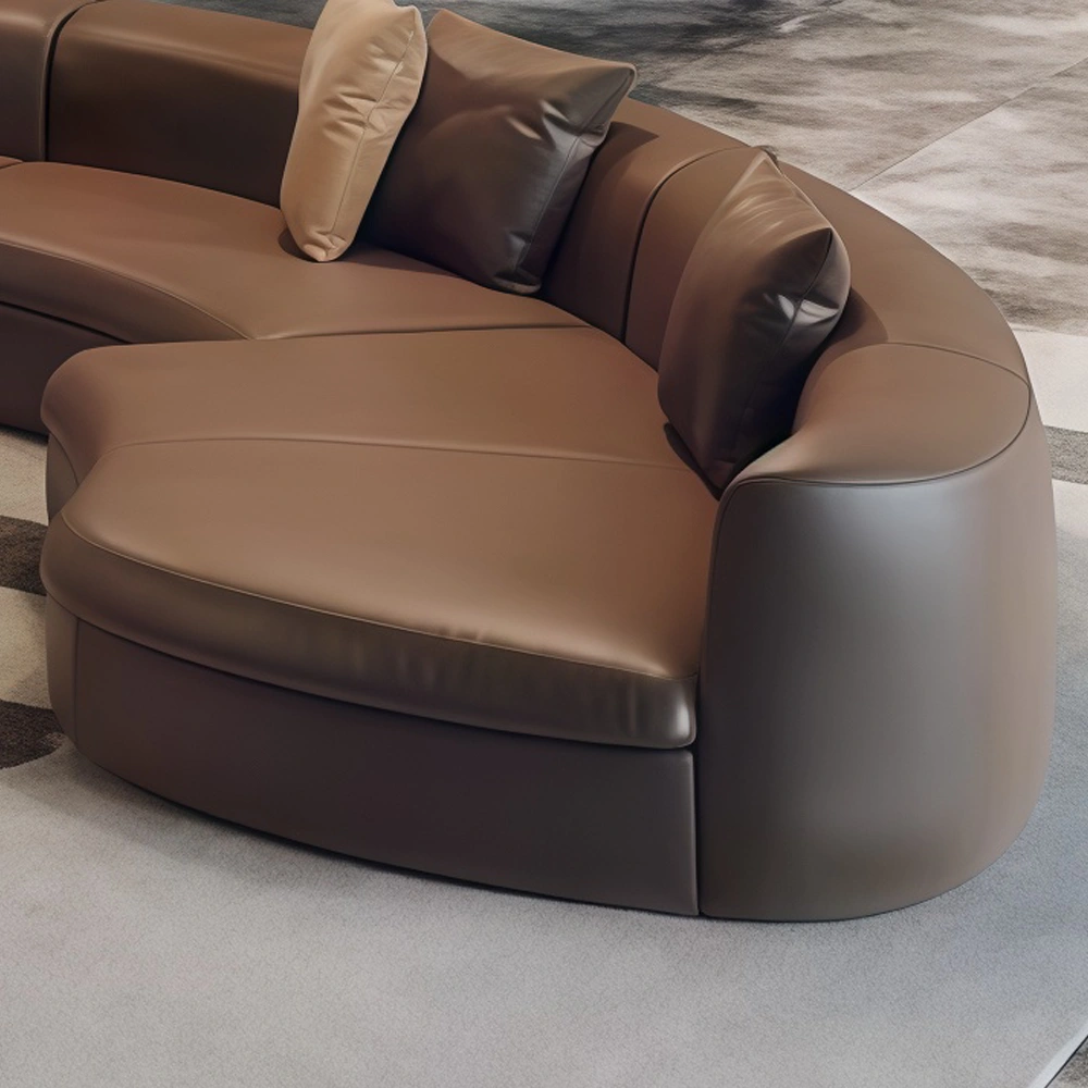 Premium Curved Leather Couch for Hotel Lobby - image 5