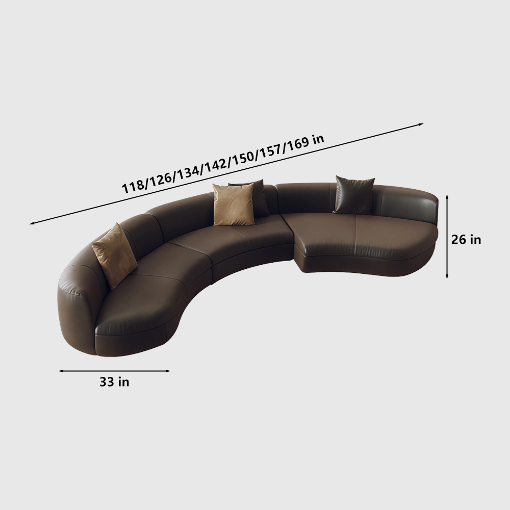 Premium Curved Leather Couch for Hotel Lobby - image 7