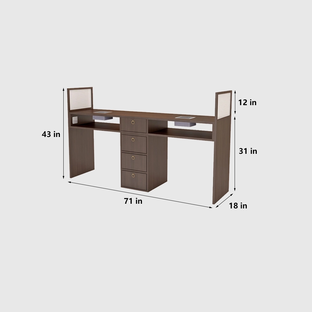 Classical Nail Table with High Side Panels and Vacuum - image 6