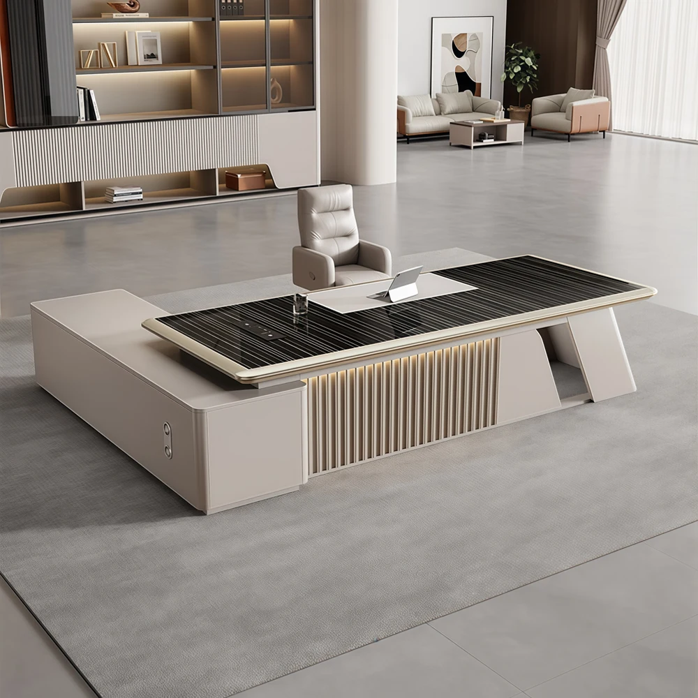 Contemporary Executive Desk Premium Office Furniture - image 3