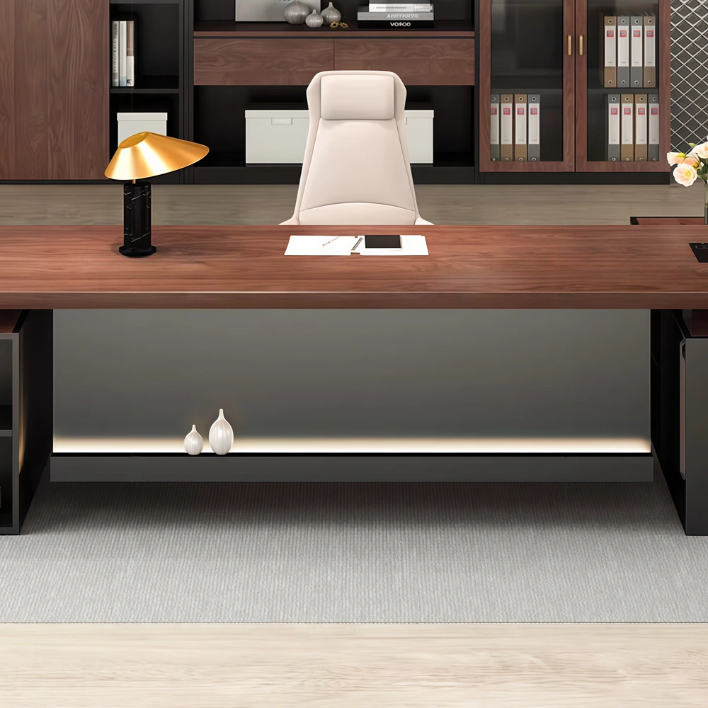 Creative Solid Wood Desk with Side Storage - image 4