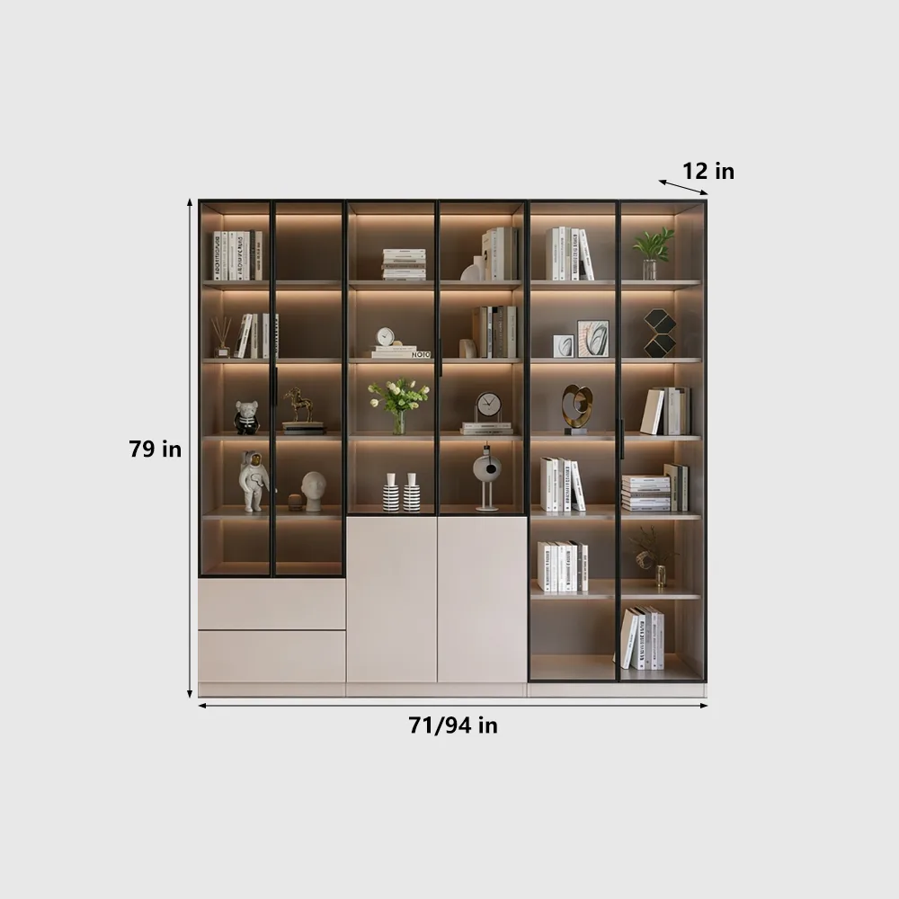 Modern Light Luxury Glass Display Cabinet - image 14