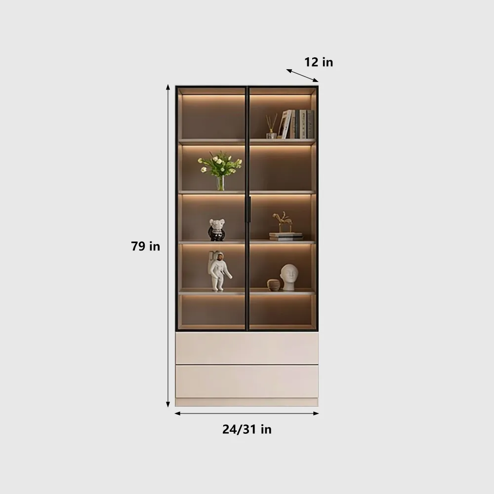 Modern Light Luxury Glass Display Cabinet - image 7
