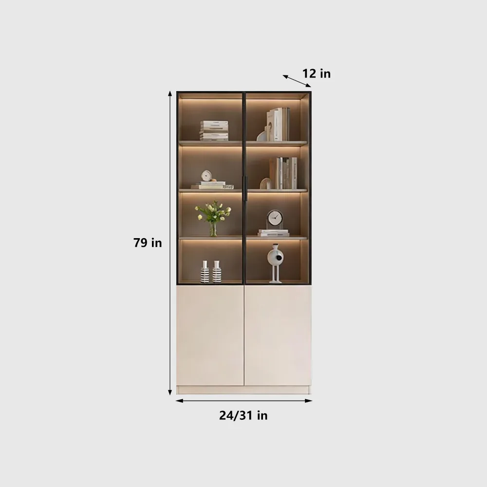 Modern Light Luxury Glass Display Cabinet - image 8