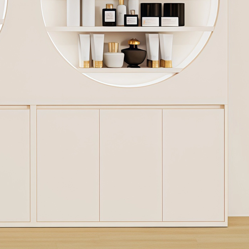 Curved Multi-Tier Display Cabinet for Salon - image 5