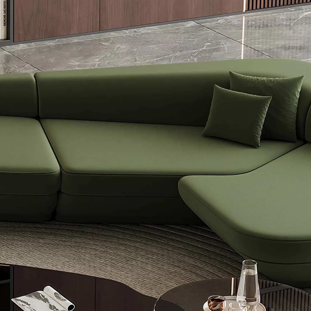 Exclusive Luxury Curved Velvet Sofa for Hotel Lobbies - image 4