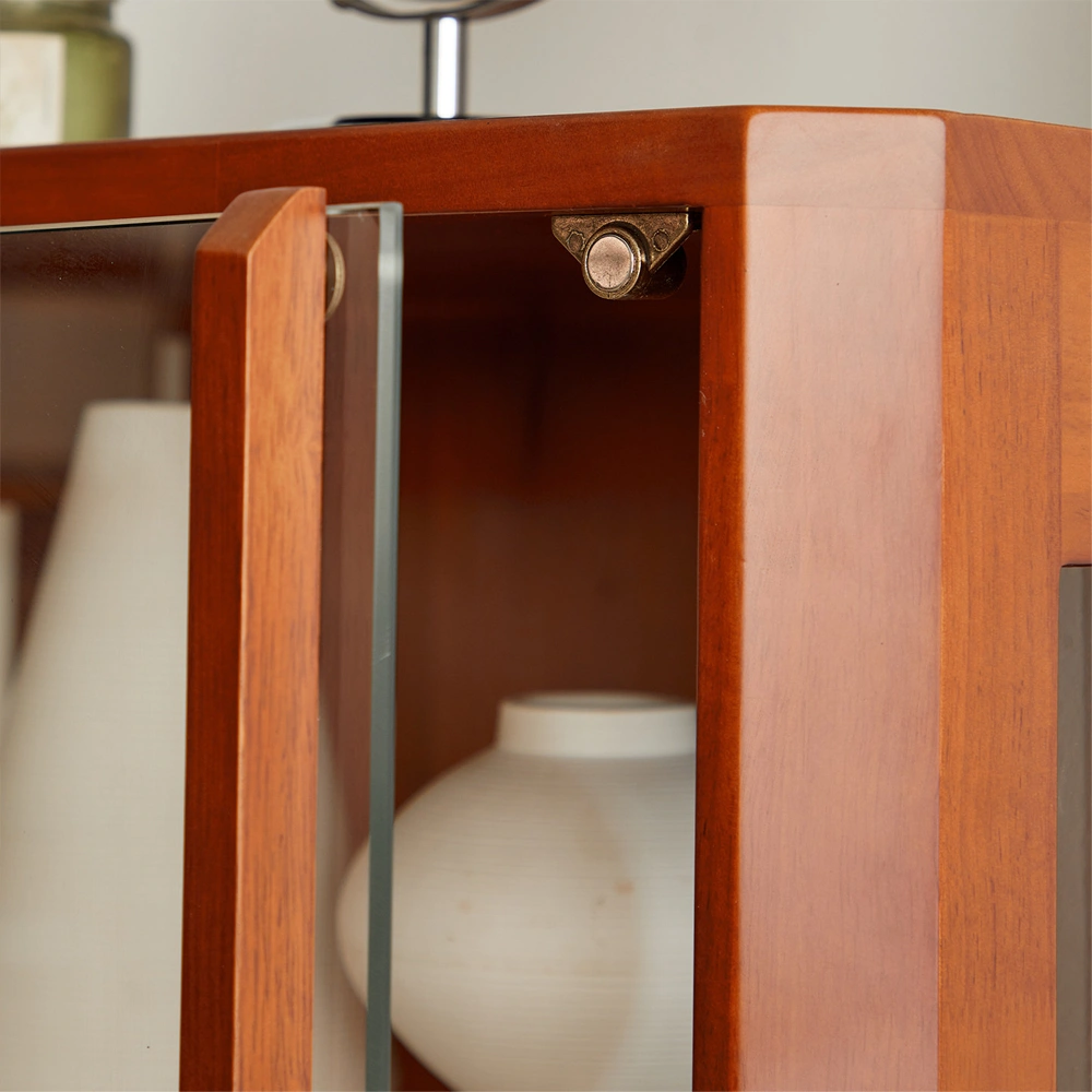 Retro Glass Display Cabinet for Living Room - image 5