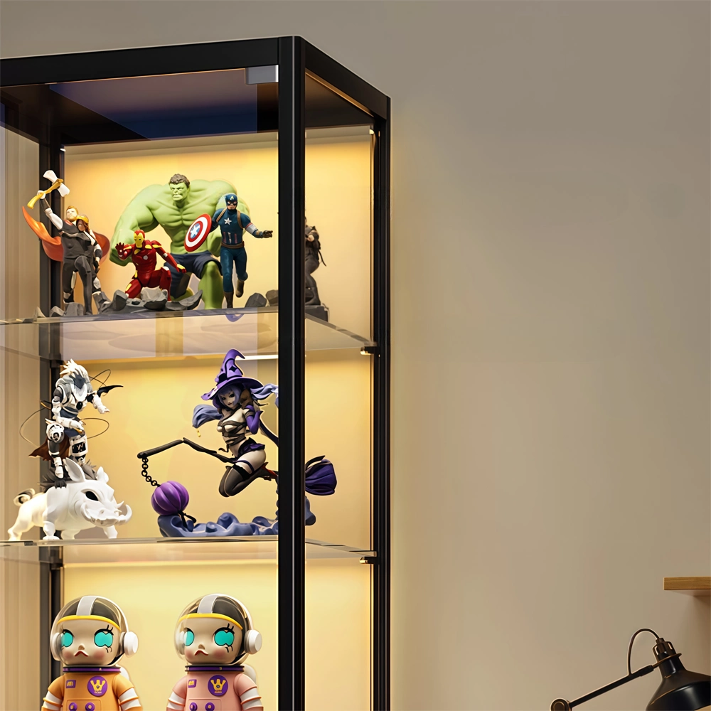 Dustproof Glass Showcase with Lock for Home - image 4