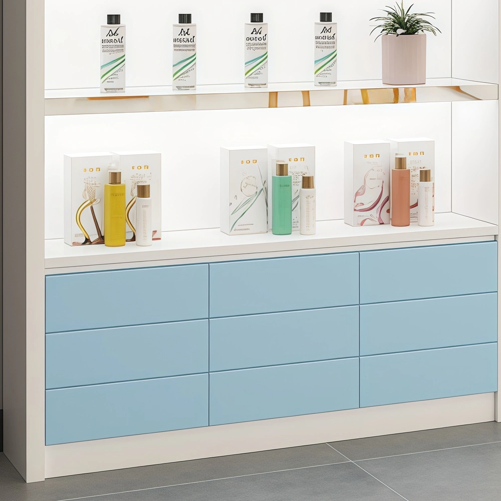 Minimalist Glossy Skincare Display Showcase - image 11