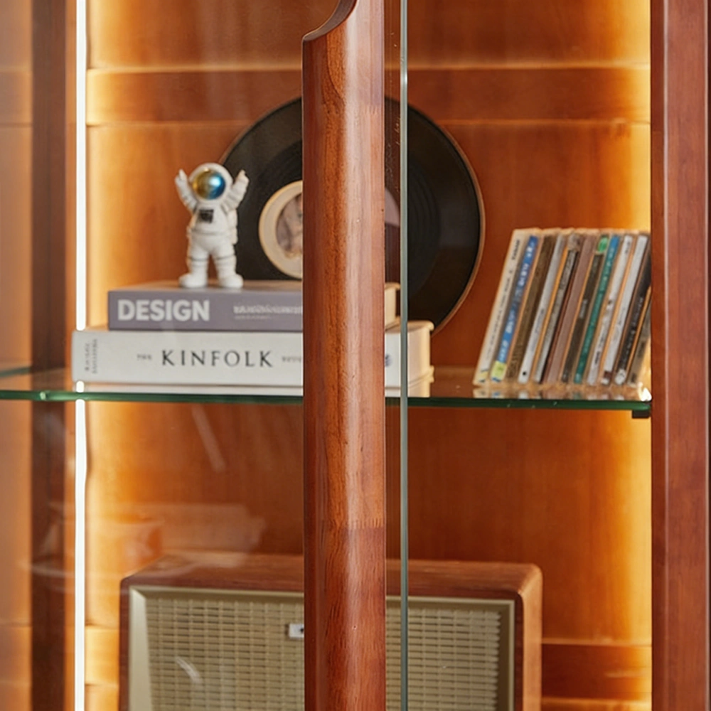 Retro Glass Display Cabinet for Living Room - image 6