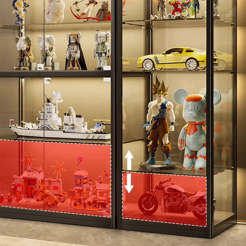 Dustproof Glass Showcase with Lock for Home - image 5