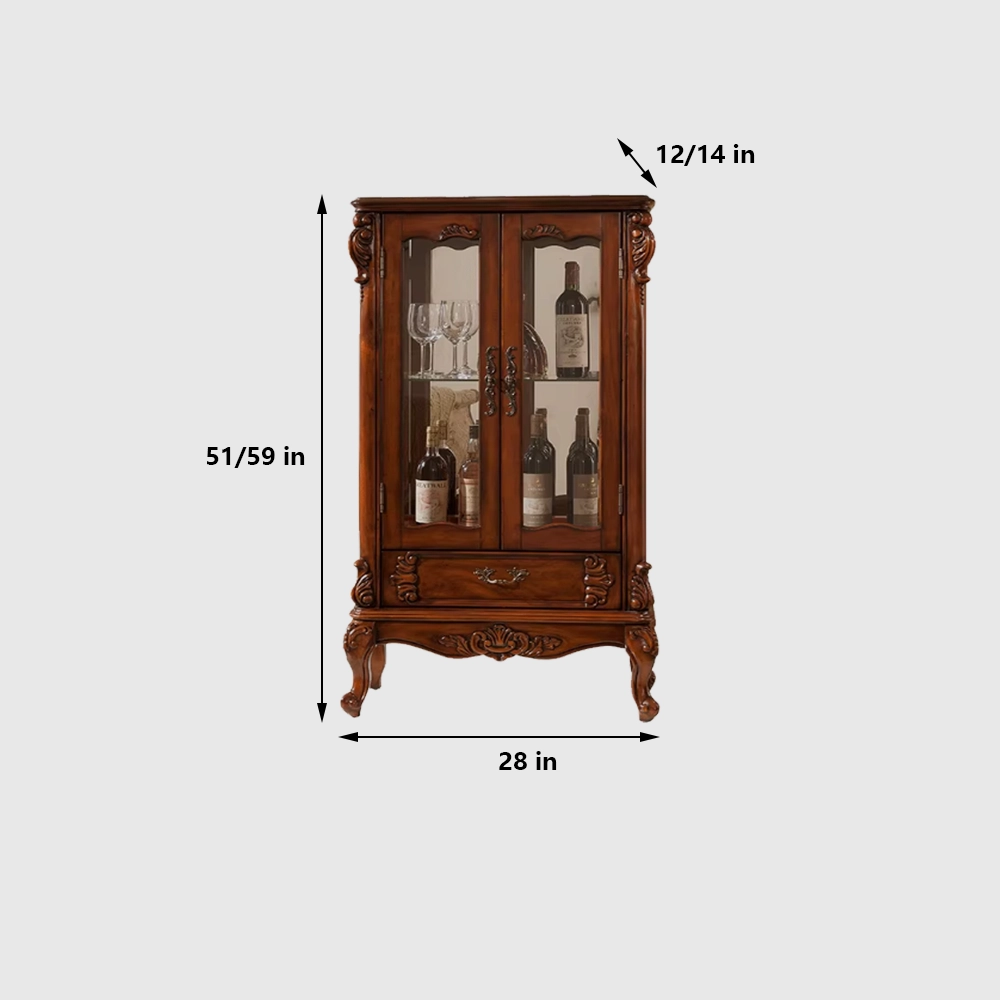 European Double-Door Glass Cabinet for Living Room - image 8