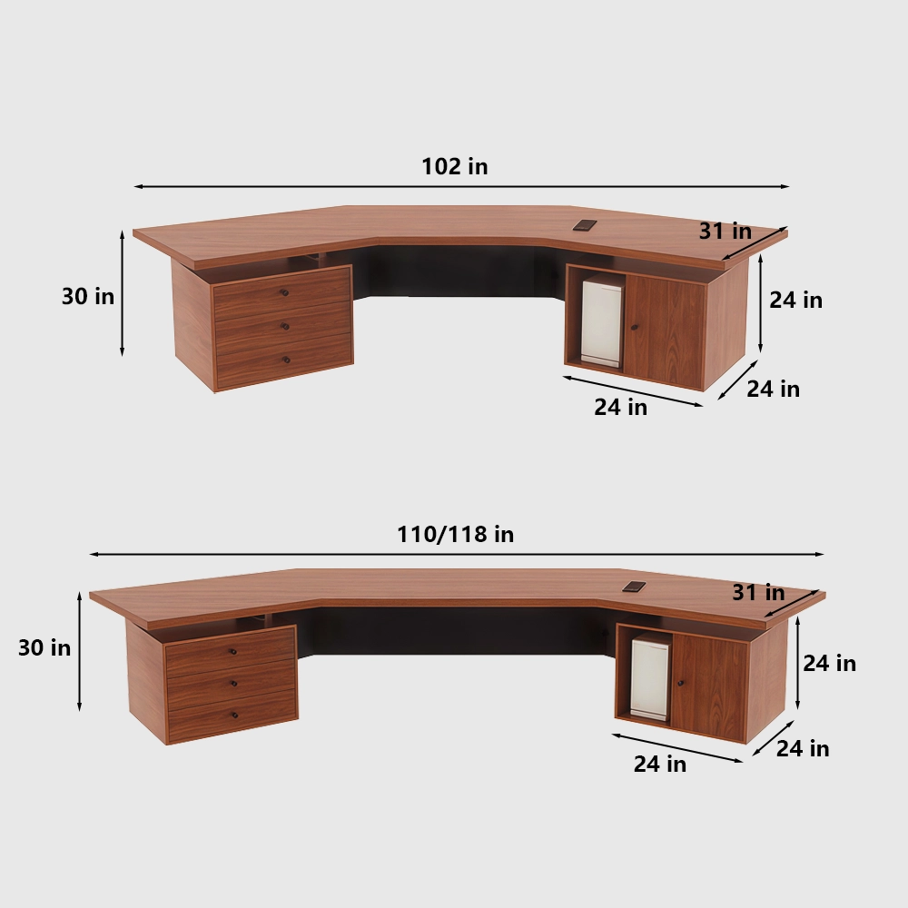 Executive Office Desk – Large Wooden Manager Desk - image 7