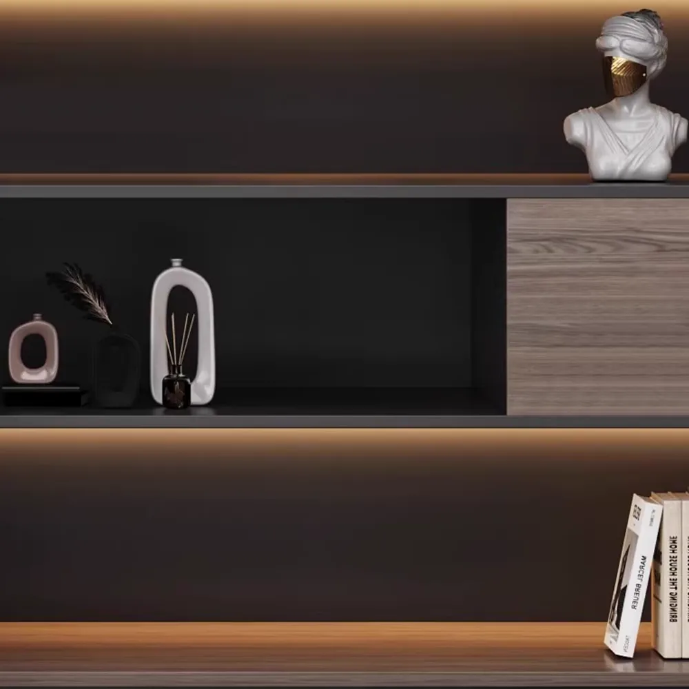 Floor-Standing Wooden Cabinet with File & Display Storage - image 4