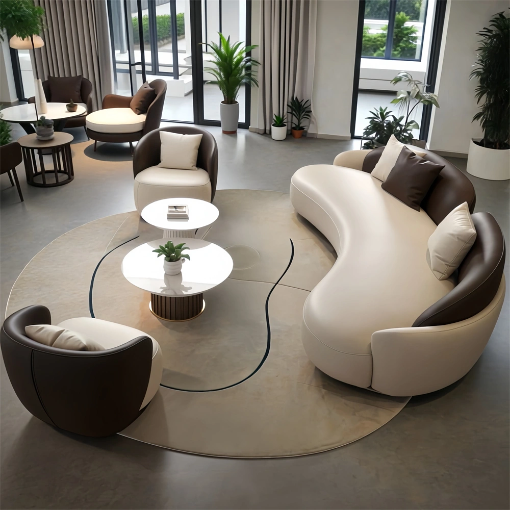 Modern Minimalist Curved Sofa for Hospitality - image 2