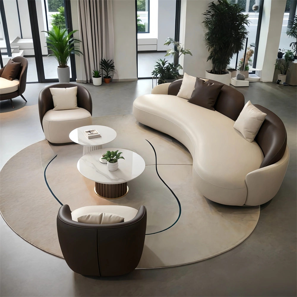 Modern Minimalist Curved Sofa for Hospitality - image 3